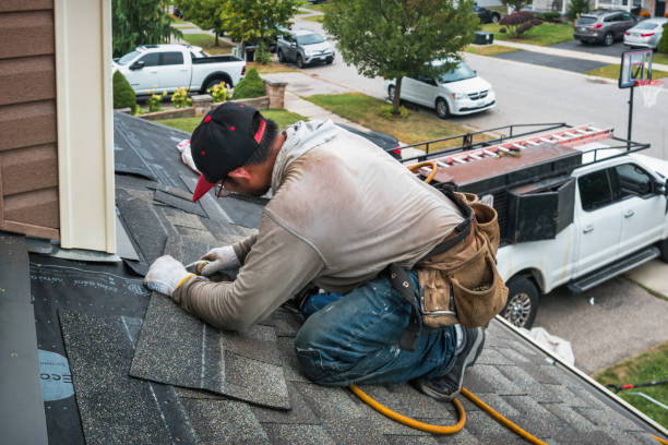 Professional Flat Roof Repair technician working in Erwinna, PA